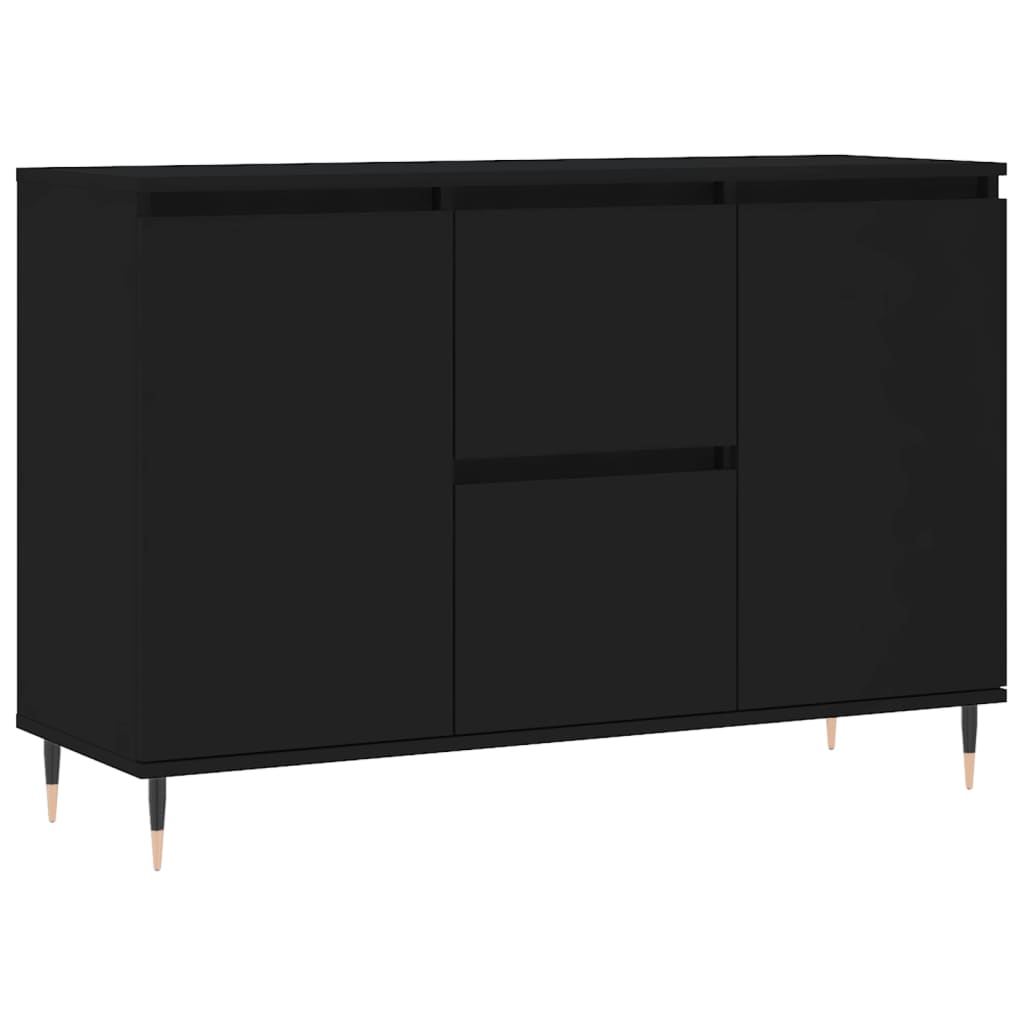 Skjenk Svart Eik 104x35x70 cm