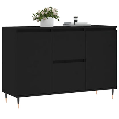 Skjenk Svart Eik 104x35x70 cm