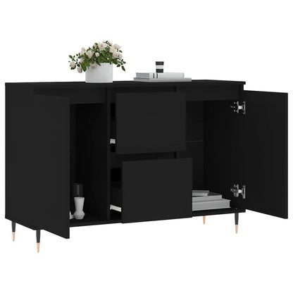 Skjenk Svart Eik 104x35x70 cm