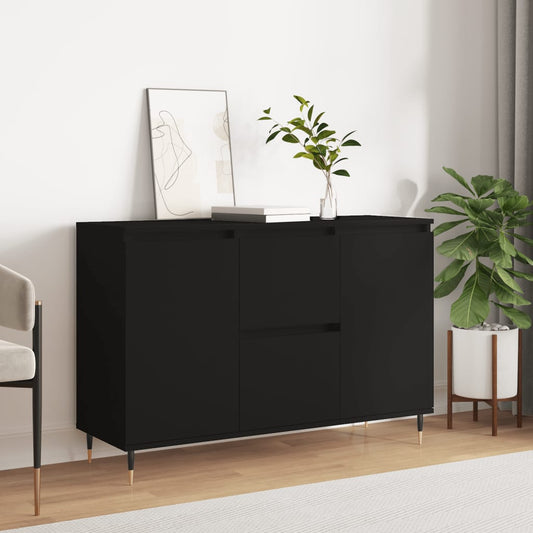 Skjenk Svart Eik 104x35x70 cm