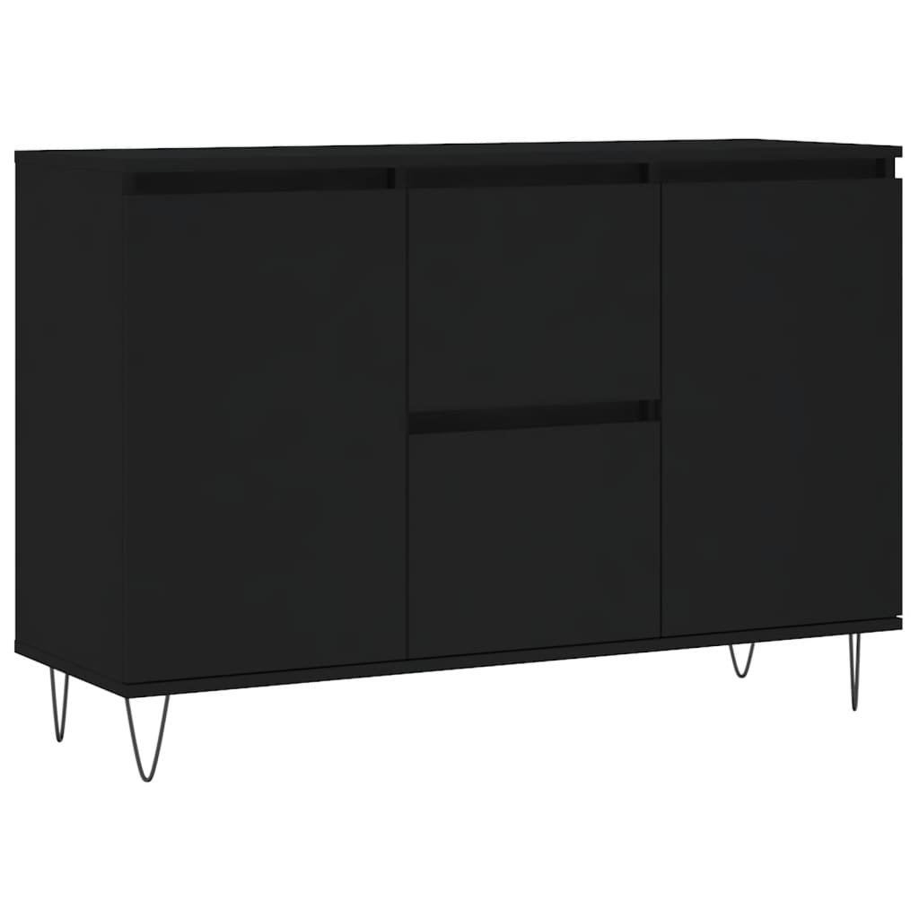 Skjenk Svart Eik 104x35x70 cm