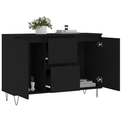 Skjenk Svart Eik 104x35x70 cm