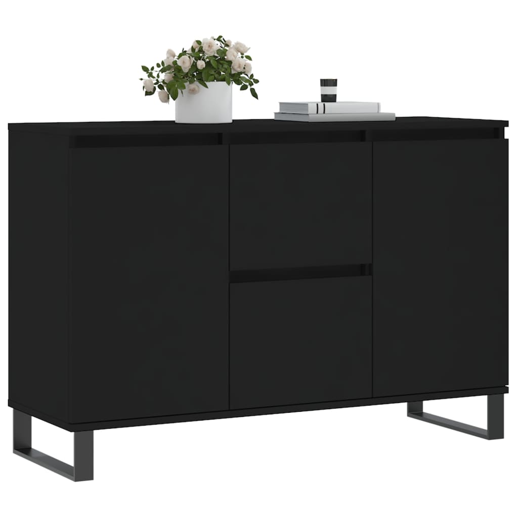 Skjenk Svart Eik 104x35x70 cm