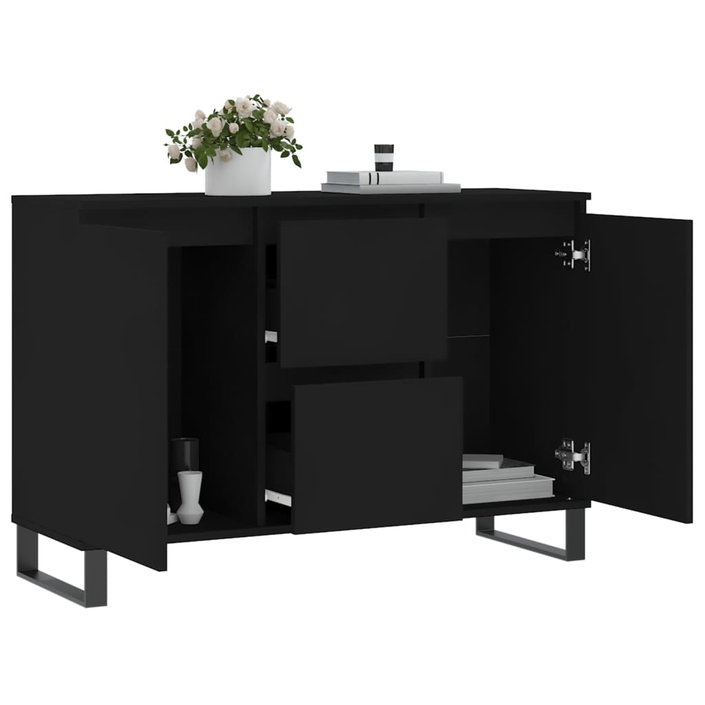 Skjenk Svart Eik 104x35x70 cm