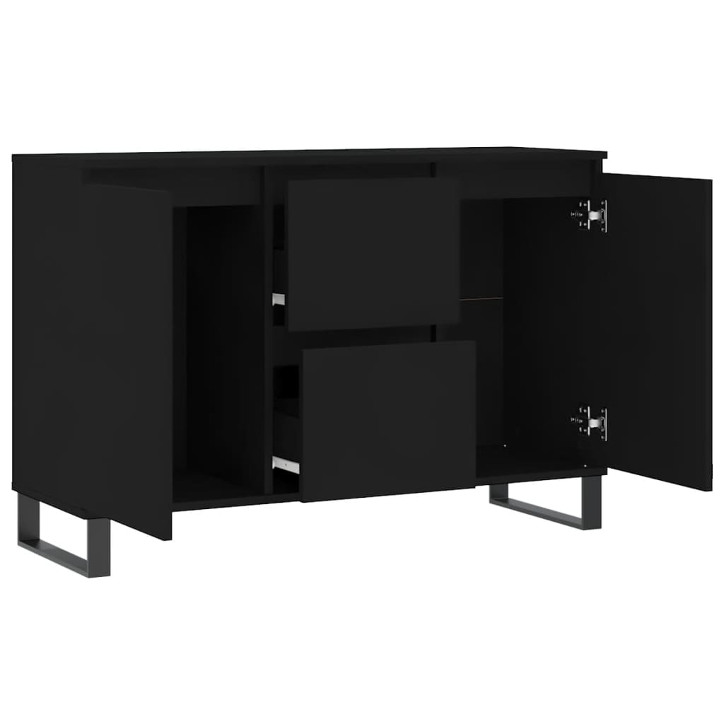 Skjenk Svart Eik 104x35x70 cm