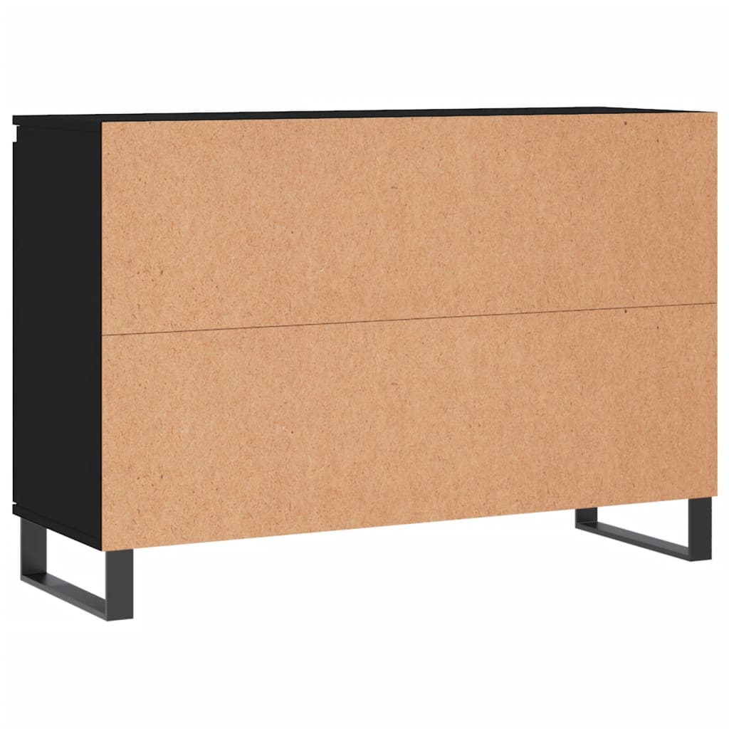 Skjenk Svart Eik 104x35x70 cm