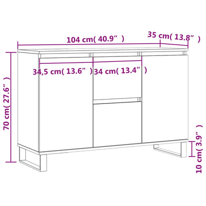 Skjenk Sonoma Eik 104x35x70 cm