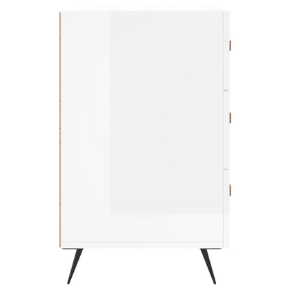 Nattbord Sengbord Høyglans Hvit 40x40x66 cm