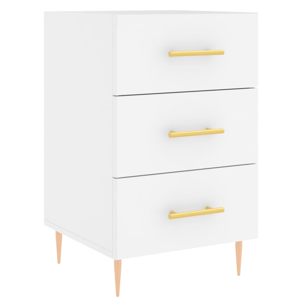 Nattbord Sengbord Hvit 40x40x66 cm