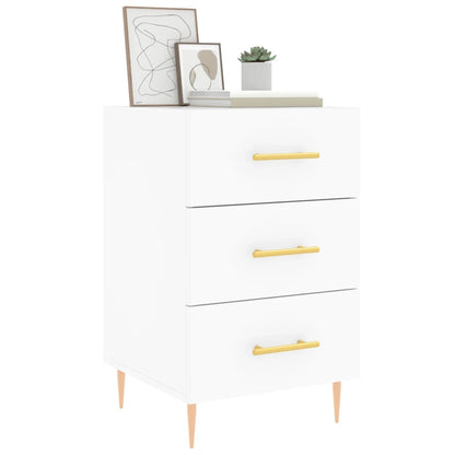 Nattbord Sengbord Hvit 40x40x66 cm