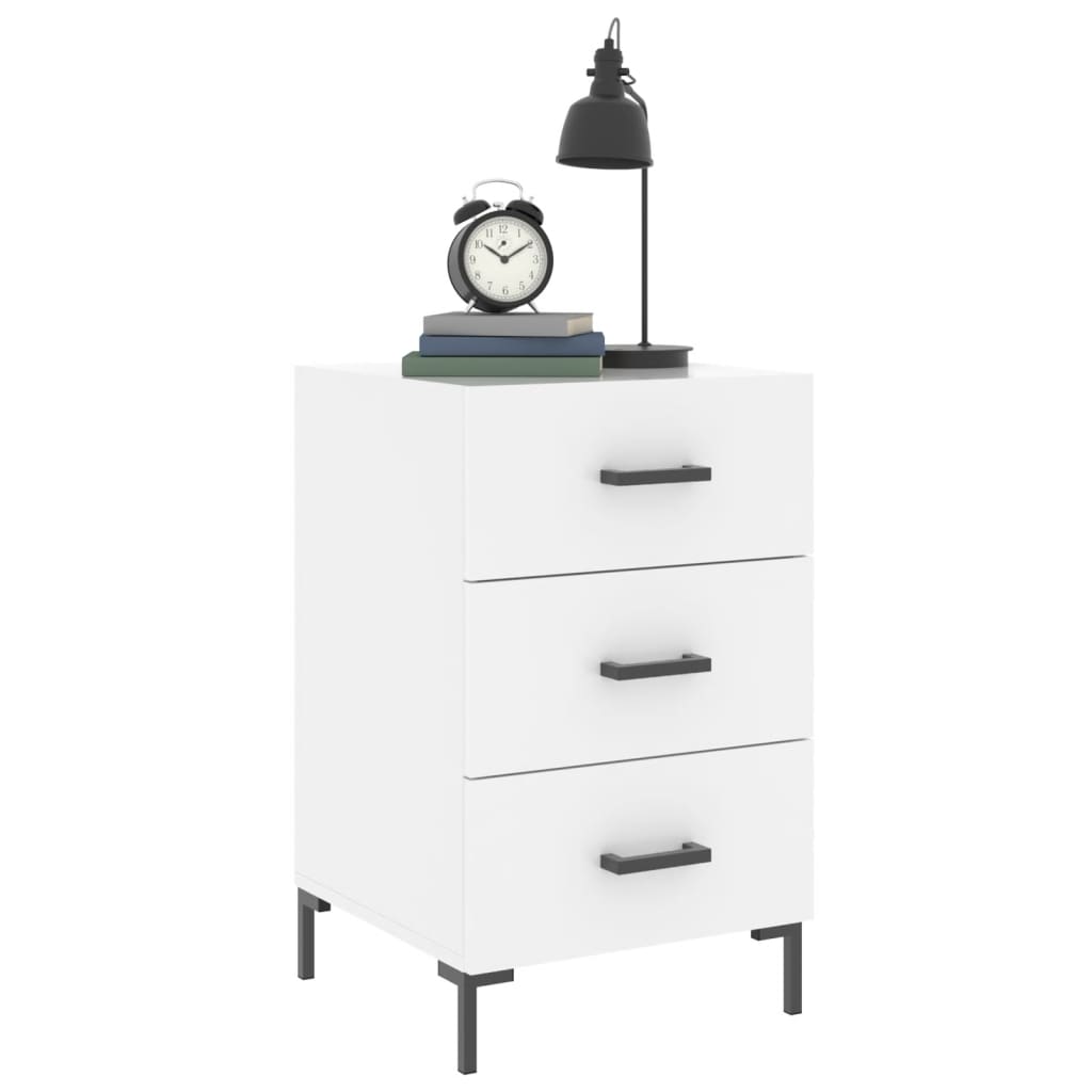 Nattbord Sengbord Hvit 40x40x66 cm