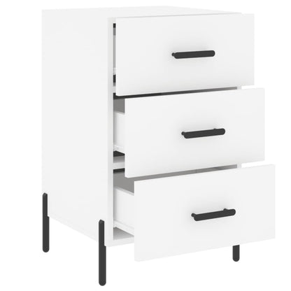 Nattbord Sengbord Hvit 40x40x66 cm