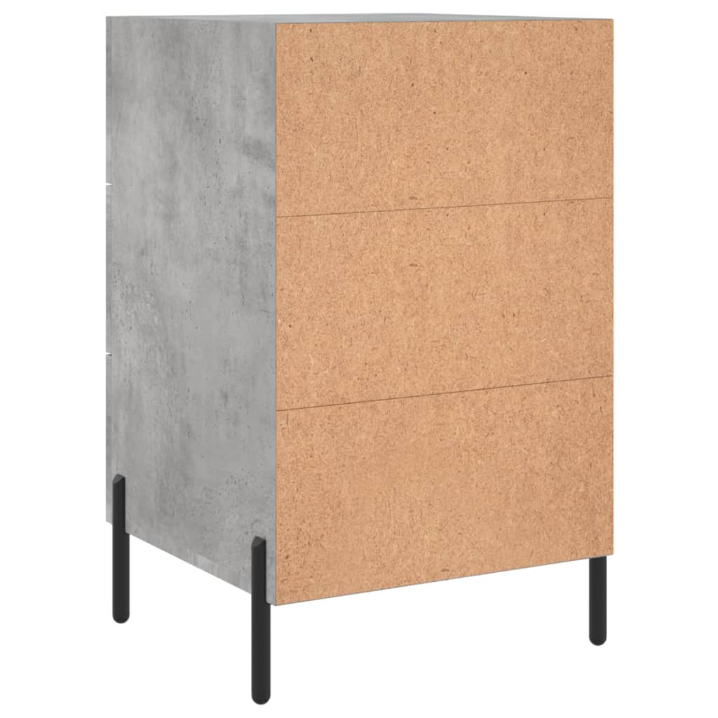Nattbord Sengbord Betonggrå 40x40x66 cm