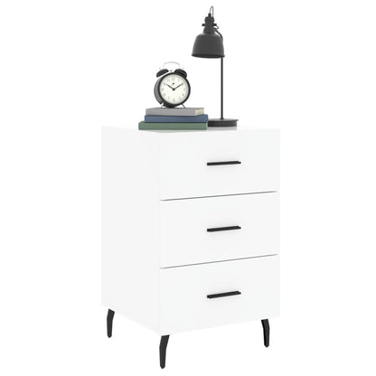 Nattbord Sengbord Hvit 40x40x66 cm