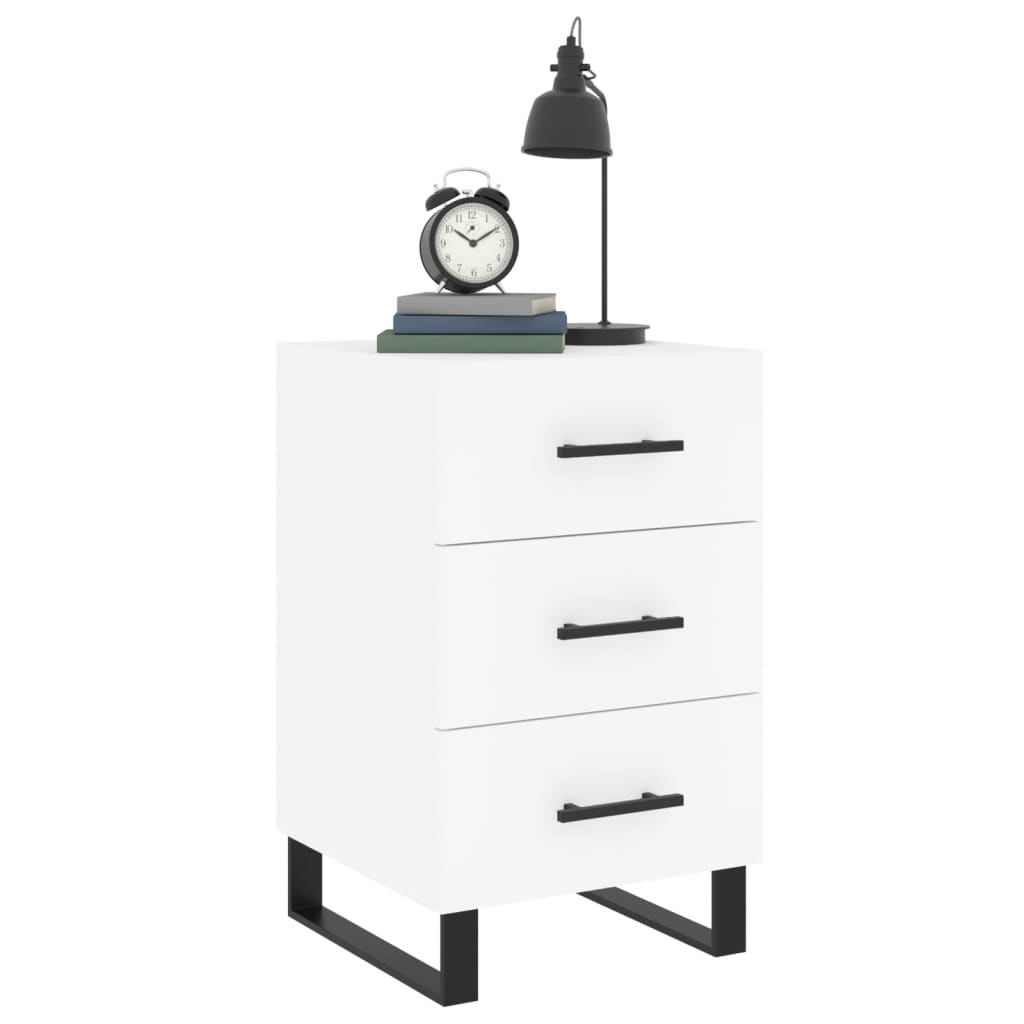 Nattbord Sengbord Hvit 40x40x66 cm