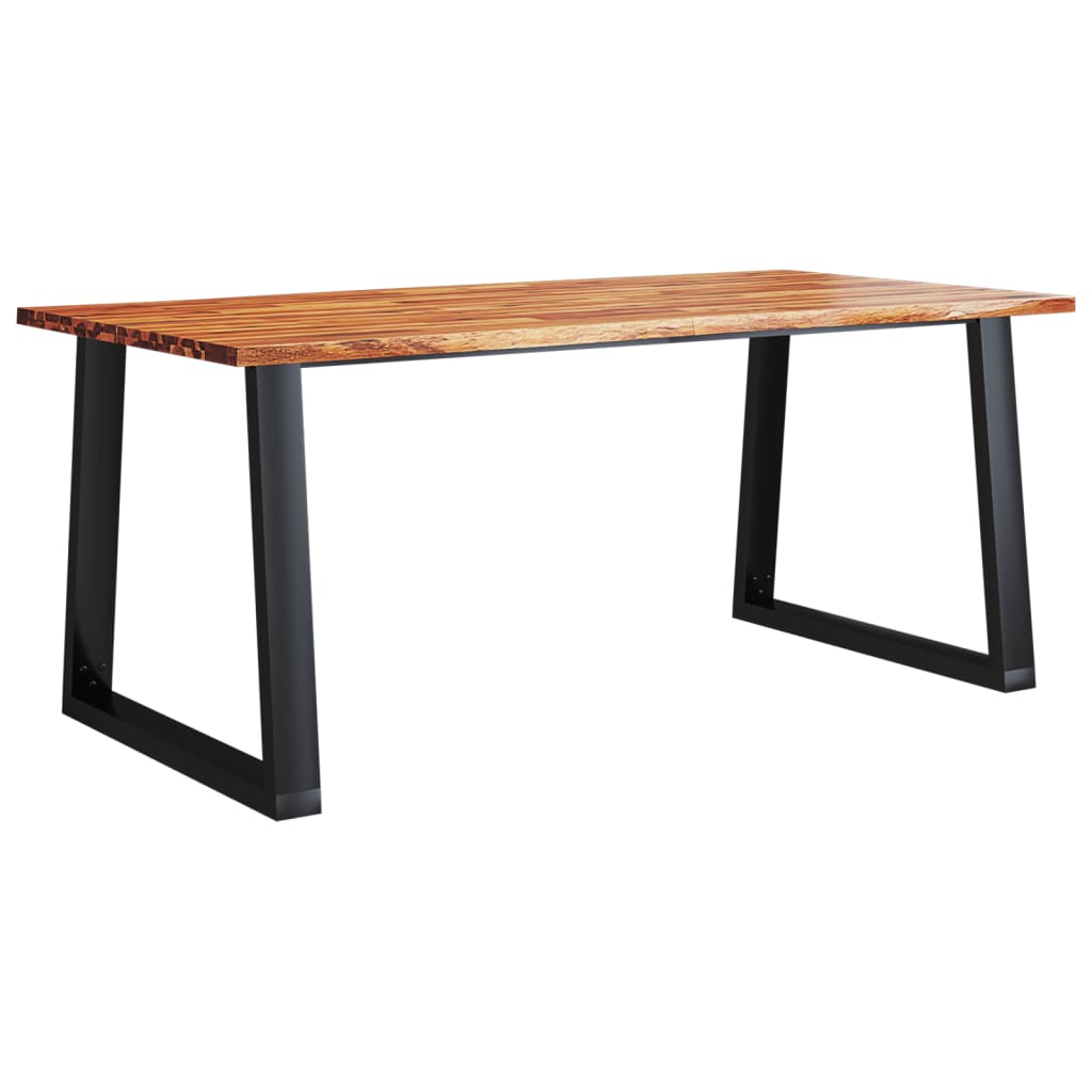 Spisebord med naturlig kant 180x90x75 cm heltre akasie