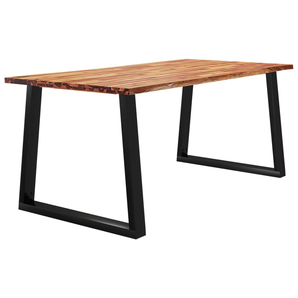 Spisebord med naturlig kant 180x90x75 cm heltre akasie