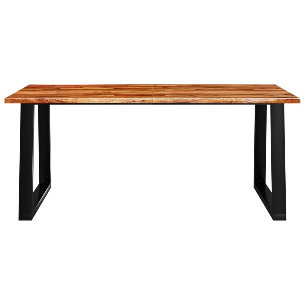Spisebord med naturlig kant 180x90x75 cm heltre akasie