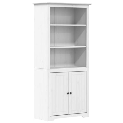 Bokhylle Hvit BODO 82x40x173 cm heltre furu