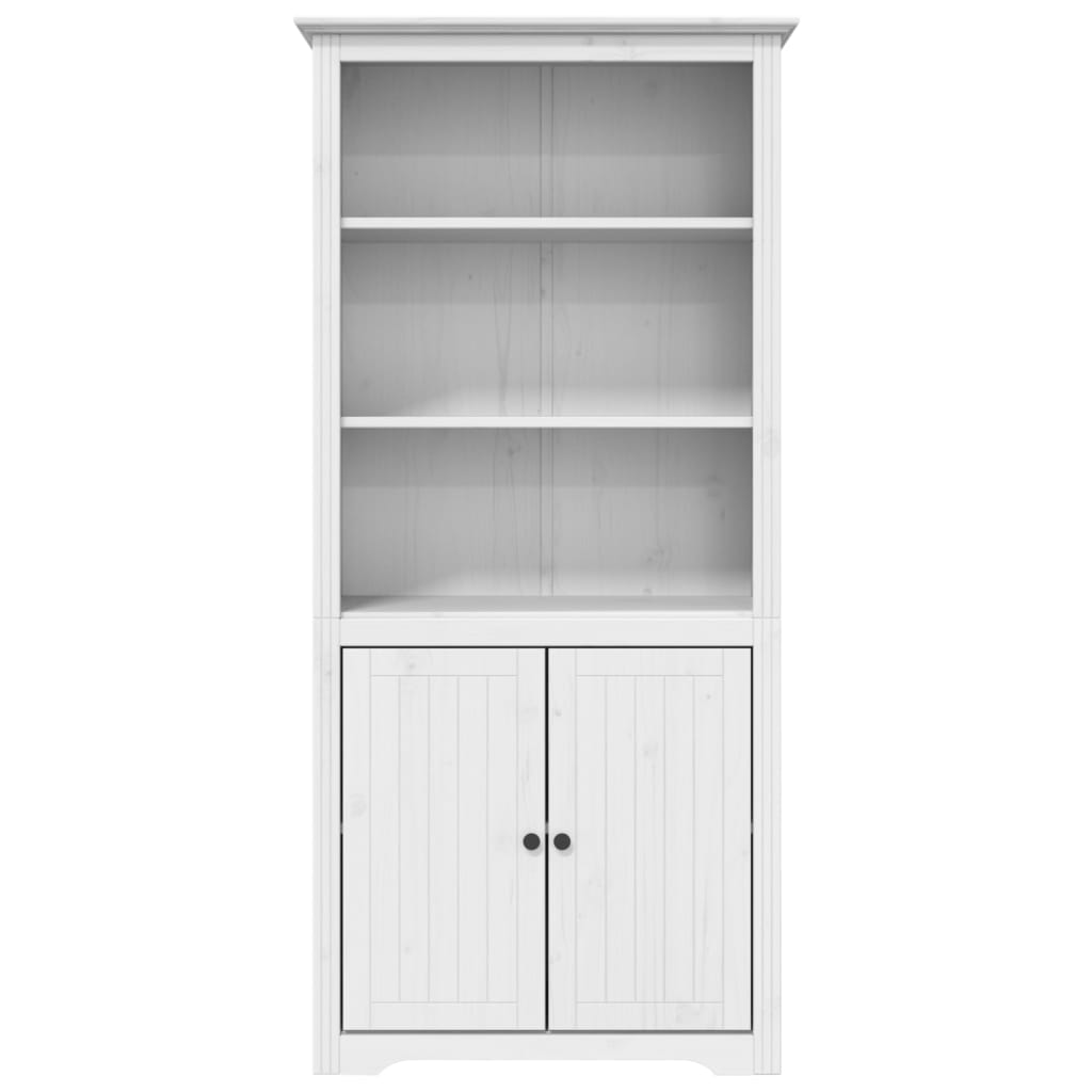 Bokhylle Hvit BODO 82x40x173 cm heltre furu