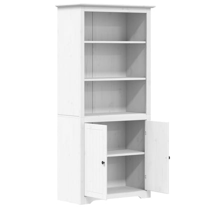 Bokhylle Hvit BODO 82x40x173 cm heltre furu