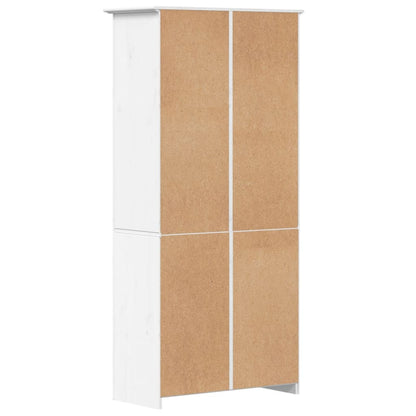 Bokhylle Hvit BODO 82x40x173 cm heltre furu