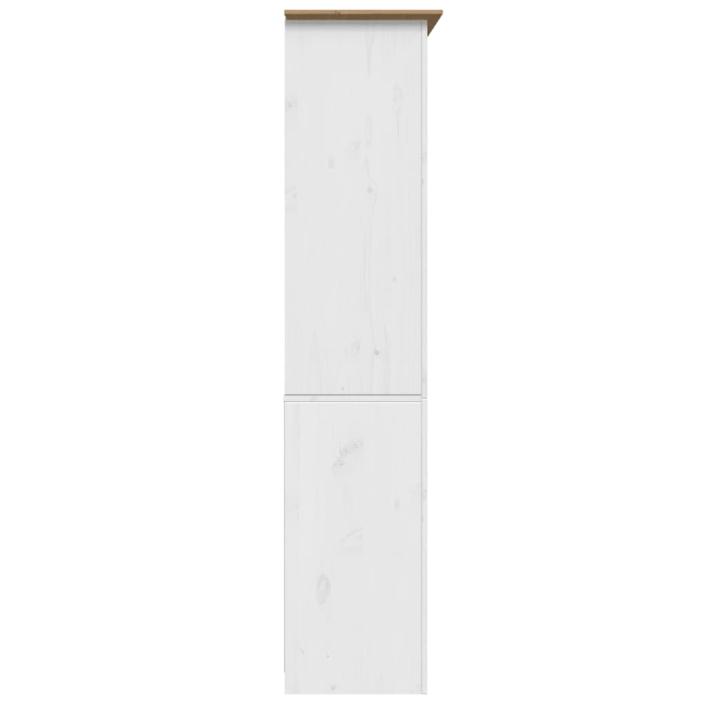 Bokhylle Hvit BODO og Brun 82x40x173 cm heltre furu