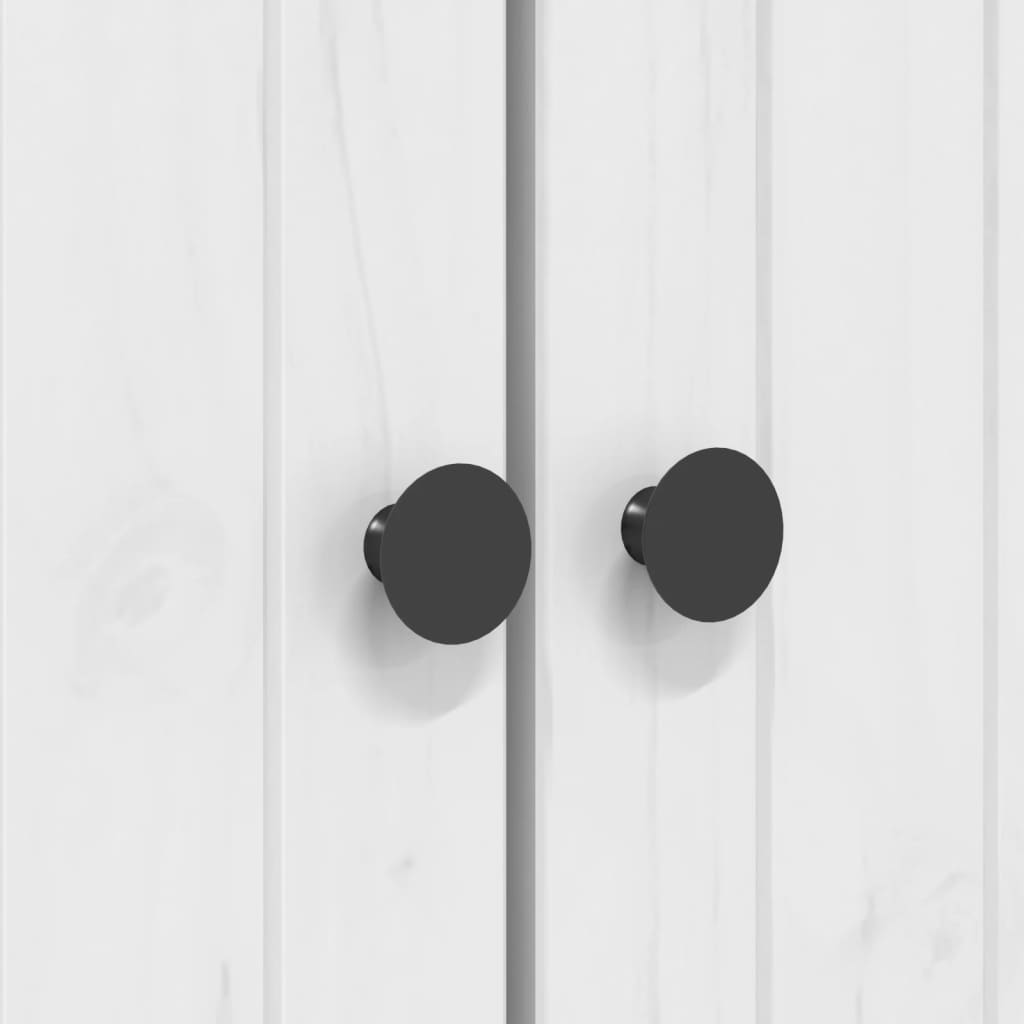 Bokhylle Hvit BODO og Brun 82x40x173 cm heltre furu