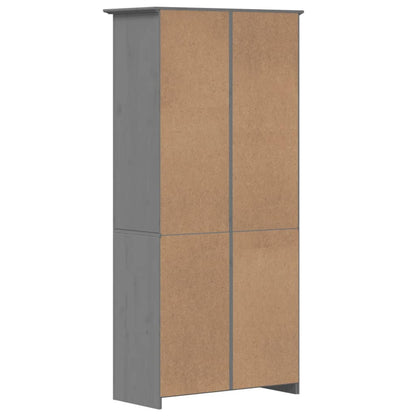 Bokhylle Grå BODO 82x40x173 cm heltre furu