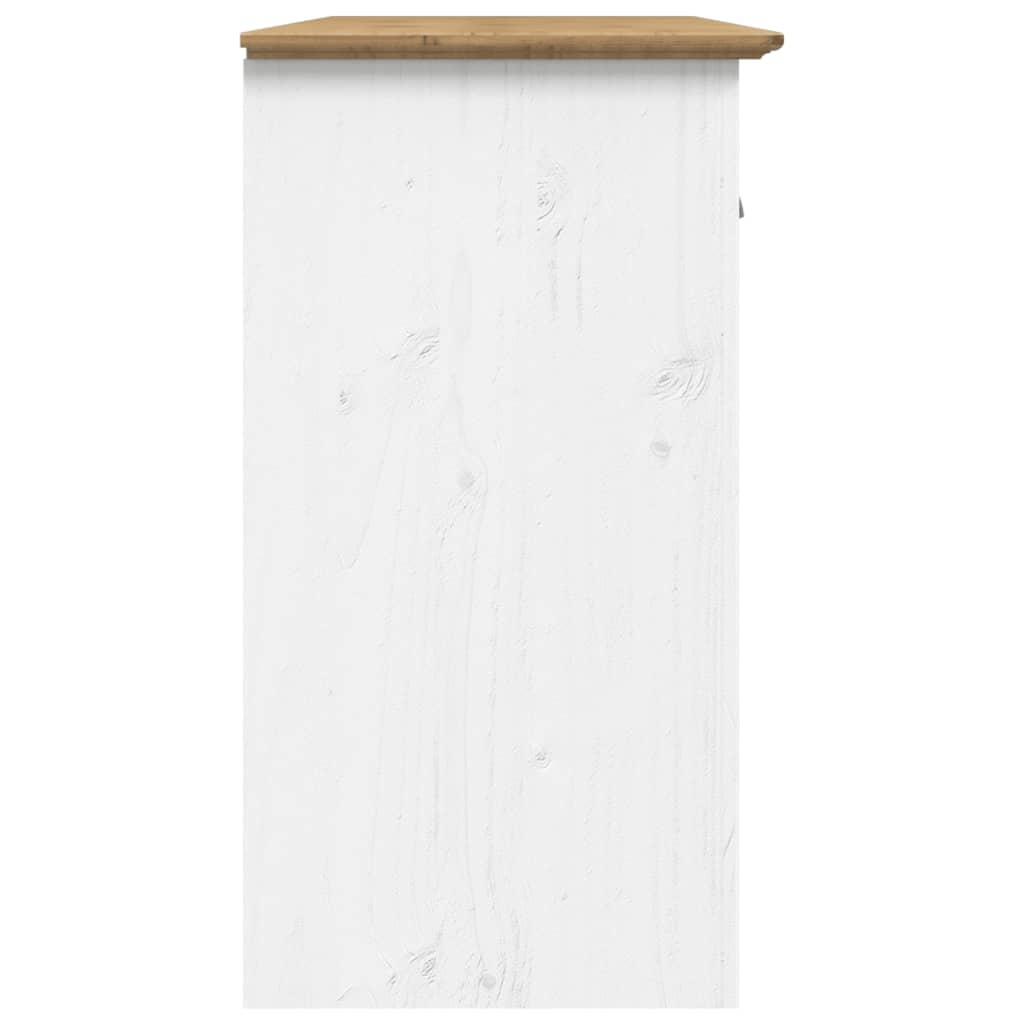Skjenk Hvit BODO Brun 115,5x44x80 cm heltre furu