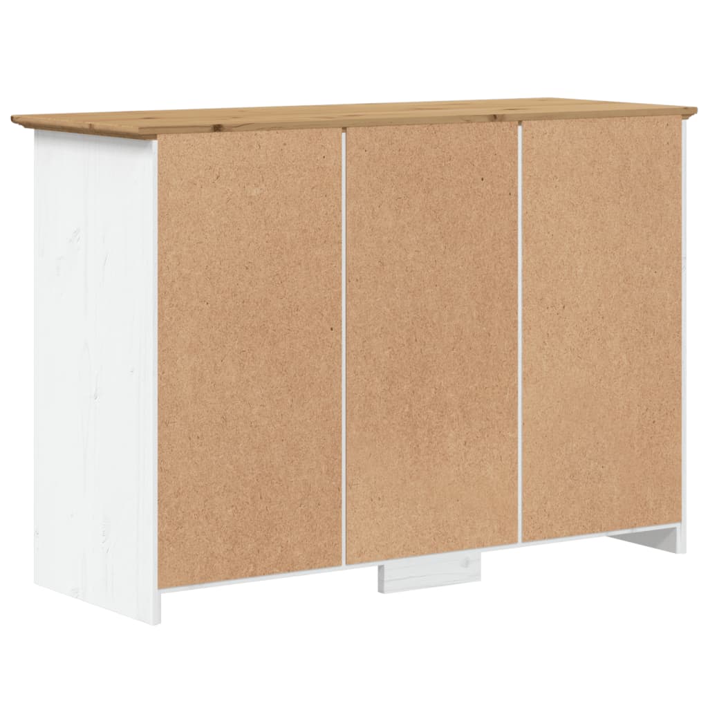 Skjenk Hvit BODO Brun 115,5x44x80 cm heltre furu