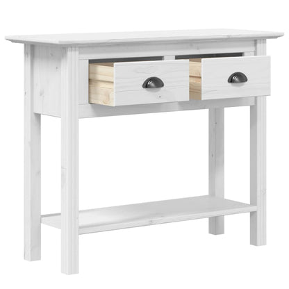 Avlastningsbord konsollbord Hvit BODO 91x35x74 cm heltre furu