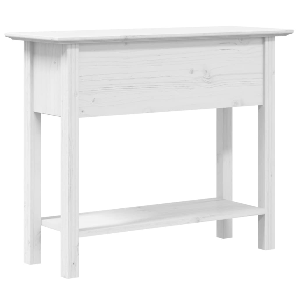 Avlastningsbord konsollbord Hvit BODO 91x35x74 cm heltre furu
