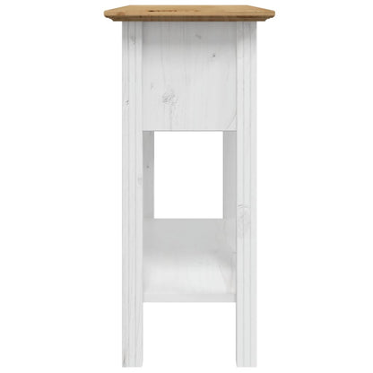 Avlastningsbord konsollbord Hvit BODO brun 91x35x74 cm heltre furu