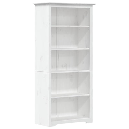 Bokhylle Hvit BODO 82x40x173 cm heltre furu 5 etasjer