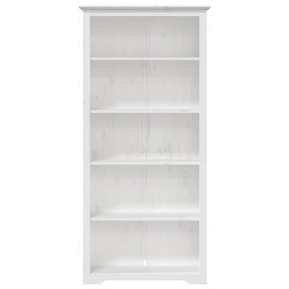 Bokhylle Hvit BODO 82x40x173 cm heltre furu 5 etasjer