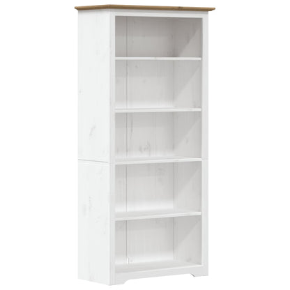 Bokhylle Brun BODO 82x40x173 cm heltre furu 5 etasjer