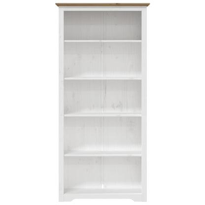 Bokhylle Brun BODO 82x40x173 cm heltre furu 5 etasjer