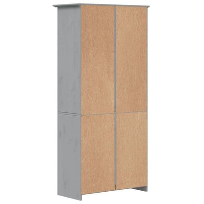Bokhylle Grå BODO 82x40x173 cm heltre furu 5 etasjer