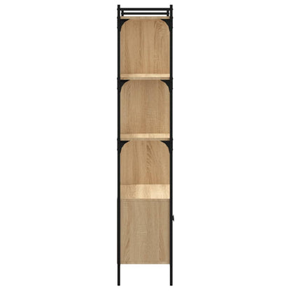 Bokhylle Sonoma Eik med dører 76,5x30x154,5 cm
