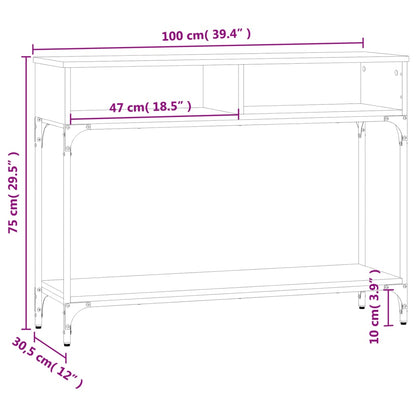 Avlastningsbord Konsollbord Sonoma Grå 100x30,5x75 cm