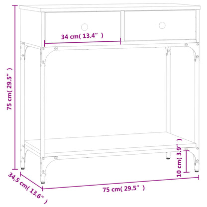 Avlastningsbord Konsollbord Sonoma Eik 75x34,5x75 cm