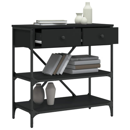 Avlastningsbord Konsollbord Svart 75x34,5x75 cm