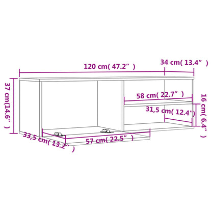 TV-Møbel Røkt Eik TV-benk 120x34x37 cm