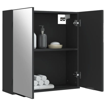 Baderomsspeil Svart 64x20x67 cm