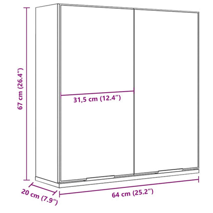 Baderomsspeil Svart 64x20x67 cm