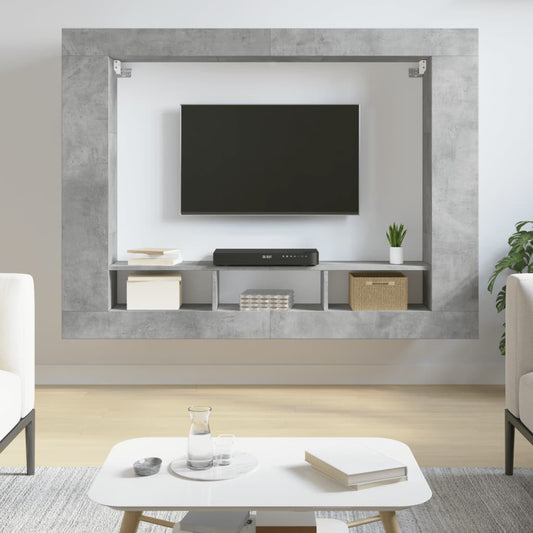 TV-Møbel Betonggrå TV-benk 152x22x113 cm