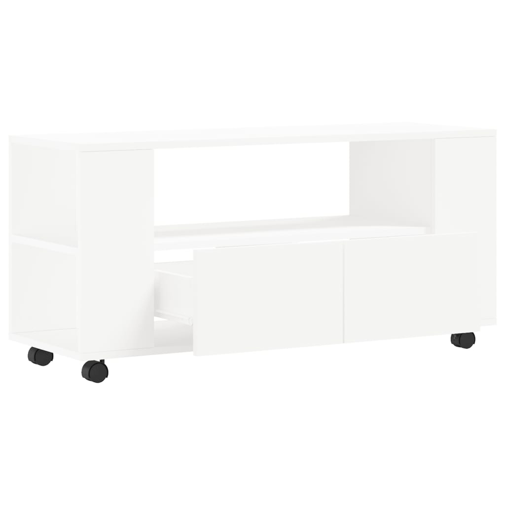 TV-Møbel Hvit TV-benk 102x34,5x43 cm