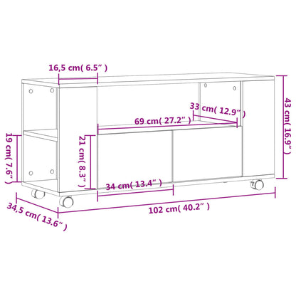 TV-Møbel Sonoma Grå TV-benk 102x34,5x43 cm