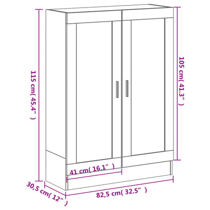 Bokhylle Brun Eik 82,5x30,5x115 cm